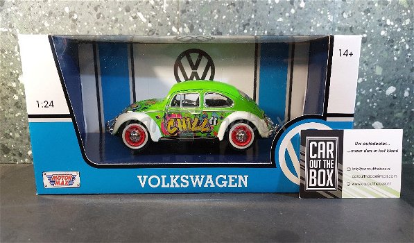 Volkswagen Kever graffiti groen 1/24 Motormax - 5