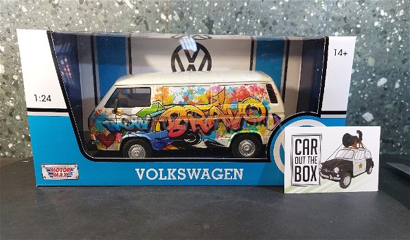 Volkswagen T3 graffiti wit 1/24 Motormax - 4