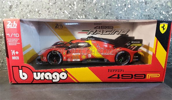 Ferrari 499P #51 2023 rood 1/18 Bburago B097 - 3