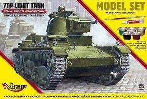 Bouwpakket Hobby Mirage schaal 1:35 7TP tank 835092 incl verf - 0