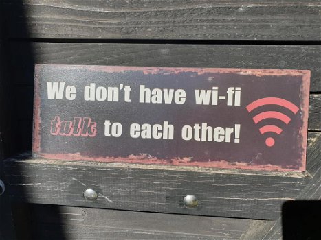 metalen wandbord , Wi-Fi - 5