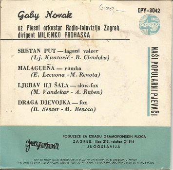 Gaby Novak – EP Gaby Novak (1959) - 1