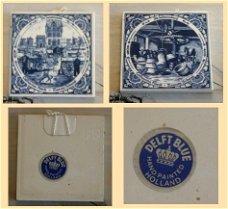 Delfts blauwe tegeltjes - de kaasmarkt / de botermakerij delfts blauw / delft blue holland