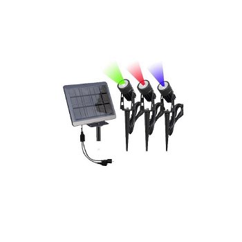 Solar tuinspots RGB set 3 stuks - 0