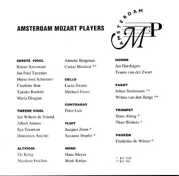 CD - Amsterdam Mozart Players - 1