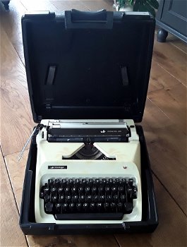Vintage typemachine van scheidegger met bijbehorende koffer - 2
