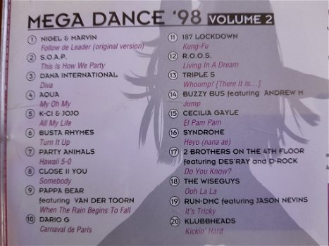 Mega dance '98 volume 2 CD - 1