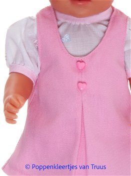 Baby Born 43 cm Overgooier setje roze/wit - 1