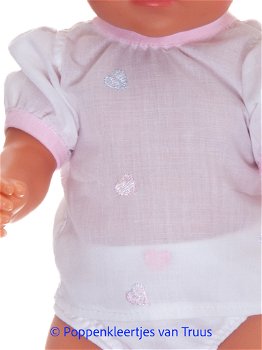 Baby Born 43 cm Overgooier setje roze/wit - 3