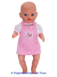 Baby Born Soft 36 cm Overgooier setje roze/wit