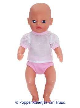 Baby Born Soft 36 cm Overgooier setje roze/wit - 2