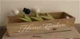 Houten kistje / mand met tekst aan beide zijden (home garden) - 0 - Thumbnail