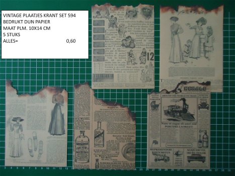 vintage plaatjes krant 594 - laatste set - 0