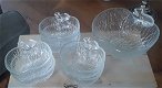 Vintage Ravenhead Siesta Apple Glass schaal + schaaltjes - 1 - Thumbnail