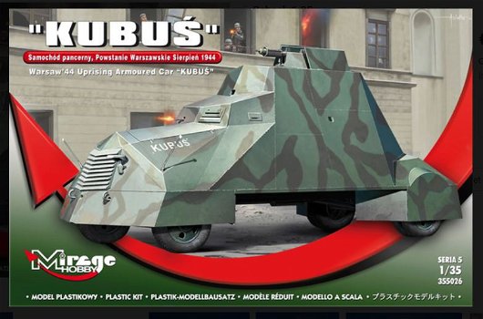 Bouwpakket Hobby Mirage schaal 1:35 Kubus armor tank 355026 - 0