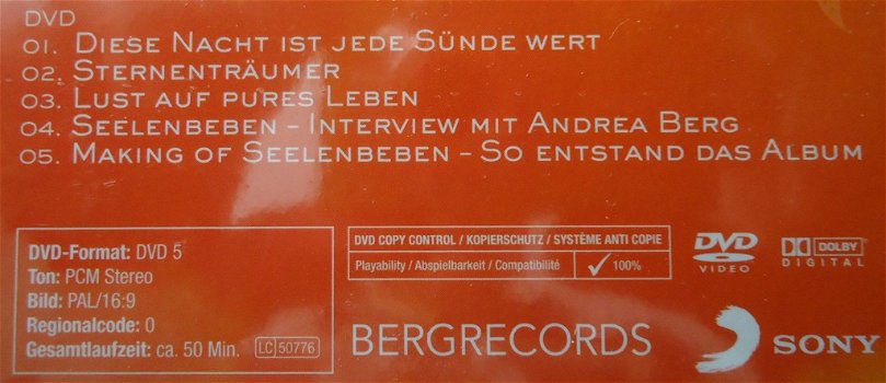 De nieuwe originele CD/DVD-box Seelenbeben van Andrea Berg. - 4