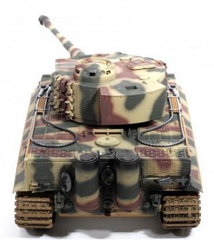 RC tank HL Tiger I metalen onderkant Camo 2.4GHZ met BB - 2