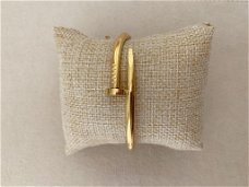 Gouden spijker bangle armband verguld waterproof