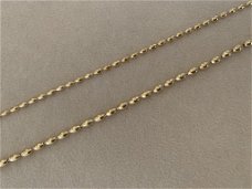 Gouden dubbele bolletjes ketting van stainless steel rvs