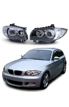 Angel Eyes koplampen zwart voor BMW 1 serie E81 E87