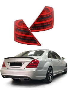 Mercedes Benz S Klasse W221 LED achterlichten rood smoke