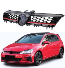 Grille in GTI look voor VW Golf 7 honingraat design