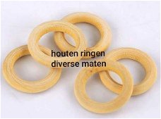 Houten ringen onbehandeld/blank