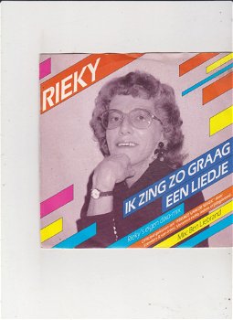 Single Rieky - Ik zing zo graag een liedje - 0
