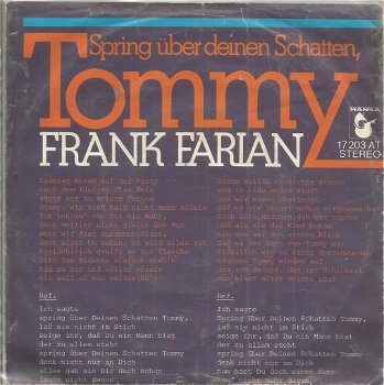 Frank Farian – Spring Über Deinen Schatten, Tommy (1976) - 0
