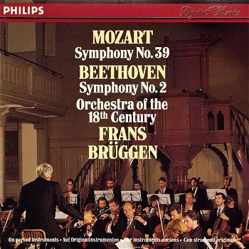 CD - Mozart * Beethoven - Frans Brüggen - symphony 39, symphony 2 - 0