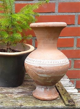 Terracotta vaas kruik vaaskruik kruikvaas met leefsporen voor binnen of buiten - 4