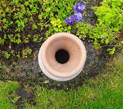 Terracotta vaas kruik vaaskruik kruikvaas met leefsporen voor binnen of buiten - 6