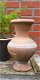 Terracotta vaas kruik vaaskruik kruikvaas met leefsporen voor binnen of buiten - 7 - Thumbnail
