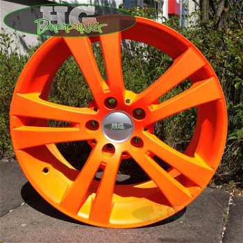 Maak je fiets opvallend met koningsdag! Plastic dip Neon Oranje - 4