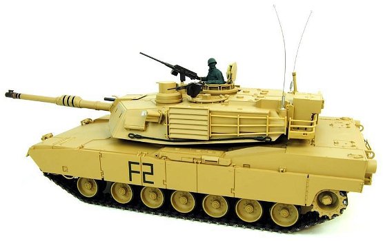 RC tank Heng Long Abrams M1A2 2.4GHZ met schietfunctie - 0