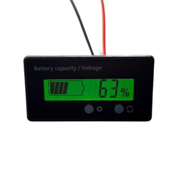 Accu / battery indicator voor 12V - 48V AGM, Lion, LiFePO4 accu's - 0