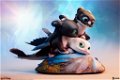 Sideshow How to Train Your Dragon Statue Dart, Pouncer and Ruffrunner - 2 - Thumbnail