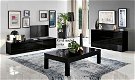 Eetkamer meubel Hoogglans zwart wit marmer SALE - 2 - Thumbnail