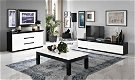 Complete eetkamer meubelen Hoogglans zwart wit marmerSALE! - 0 - Thumbnail