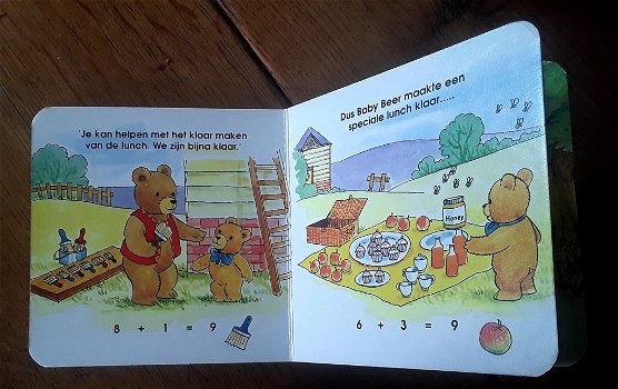 Leren tellen (mijn berenschool) - klein kartonboekje - 2