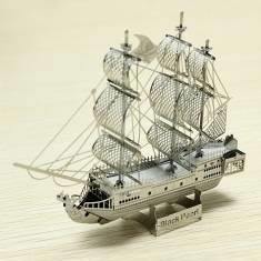 Metalen bouwpakket ZOYO Black Pearl Pirate Ship 3D nieuw - 0