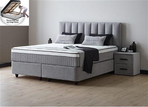 Boxspring Rio opbergbed complete set-Aanbieding- - 0