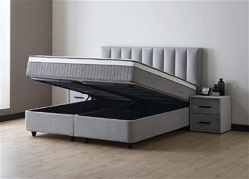 Boxspring Rio opbergbed complete set-Aanbieding- - 1