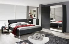 Slaapkamer set Bonn grijs metallic wit spiegel AANBIEDING!!!