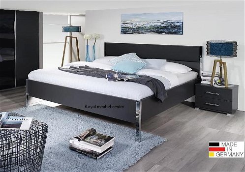 Slaapkamer set Bonn grijs metallic wit spiegel AANBIEDING!!! - 2