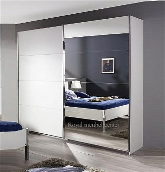Slaapkamer set Bonn grijs metallic wit spiegel AANBIEDING!!! - 5