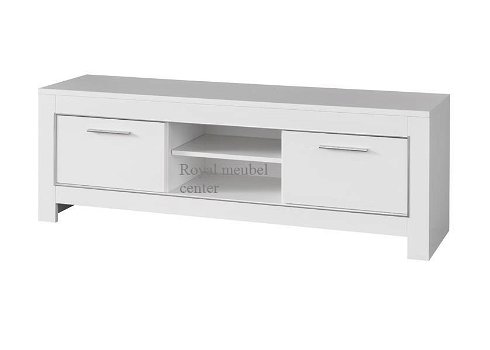 TV kast hoogglans wit marmer 160cm Op voorraad-SALE- - 3