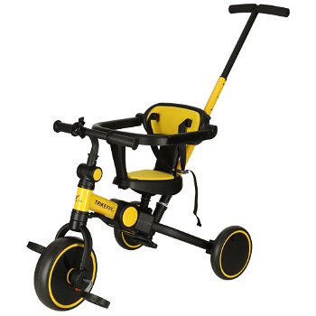 Driewieler Trike Fix V4 | Met luifel | inklapbaar | Kleur Geel/Zwart - 2