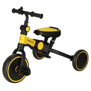 Driewieler Trike Fix V4 | Met luifel | inklapbaar | Kleur Geel/Zwart - 4