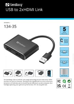 USB to 2x HDMI Link - 1